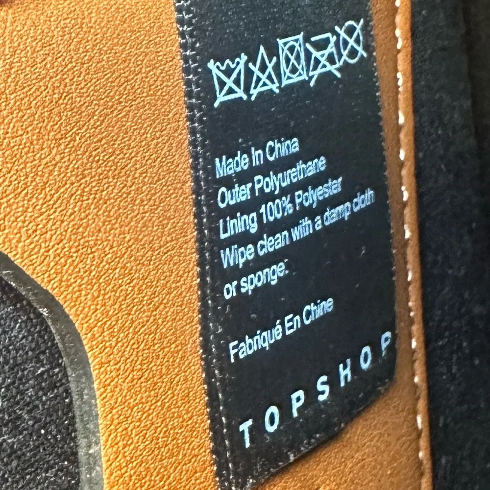 Topshop Tan Croc-Embossed Mini Belt Bag with Leopard Clasp - Picture 11 of 14